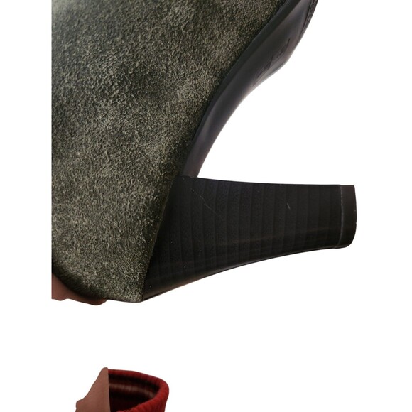 Aerosoles Women's Role Reversal Bootie Heel Green Suede Oxford Style Size 7 - Picture 2 of 14